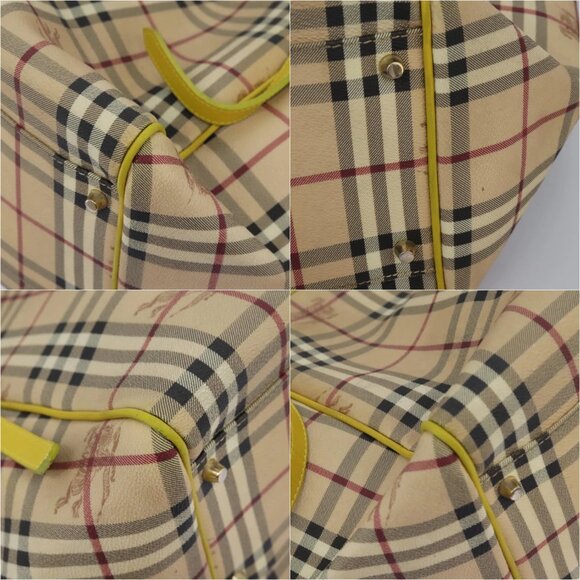 BURBERRY Nova Check Tote Bag PVC Beige Auth - Picture 14 of 15
